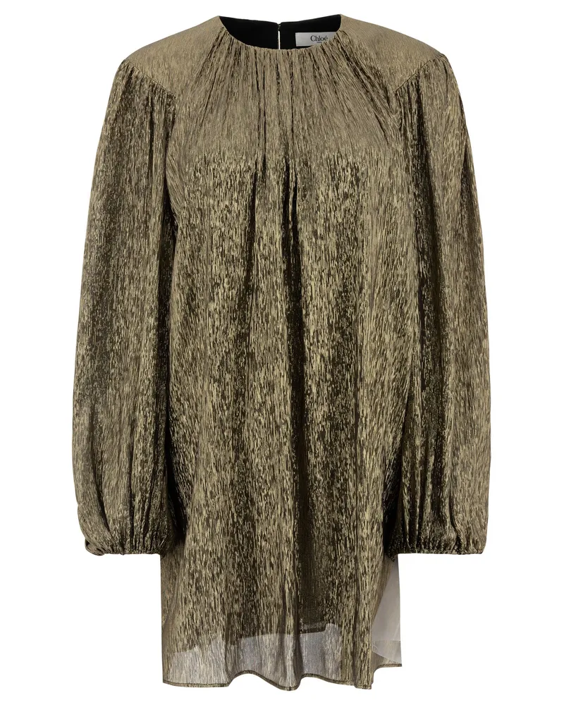 Chloé Ausgestelltes Kleid aus -Seide Gold