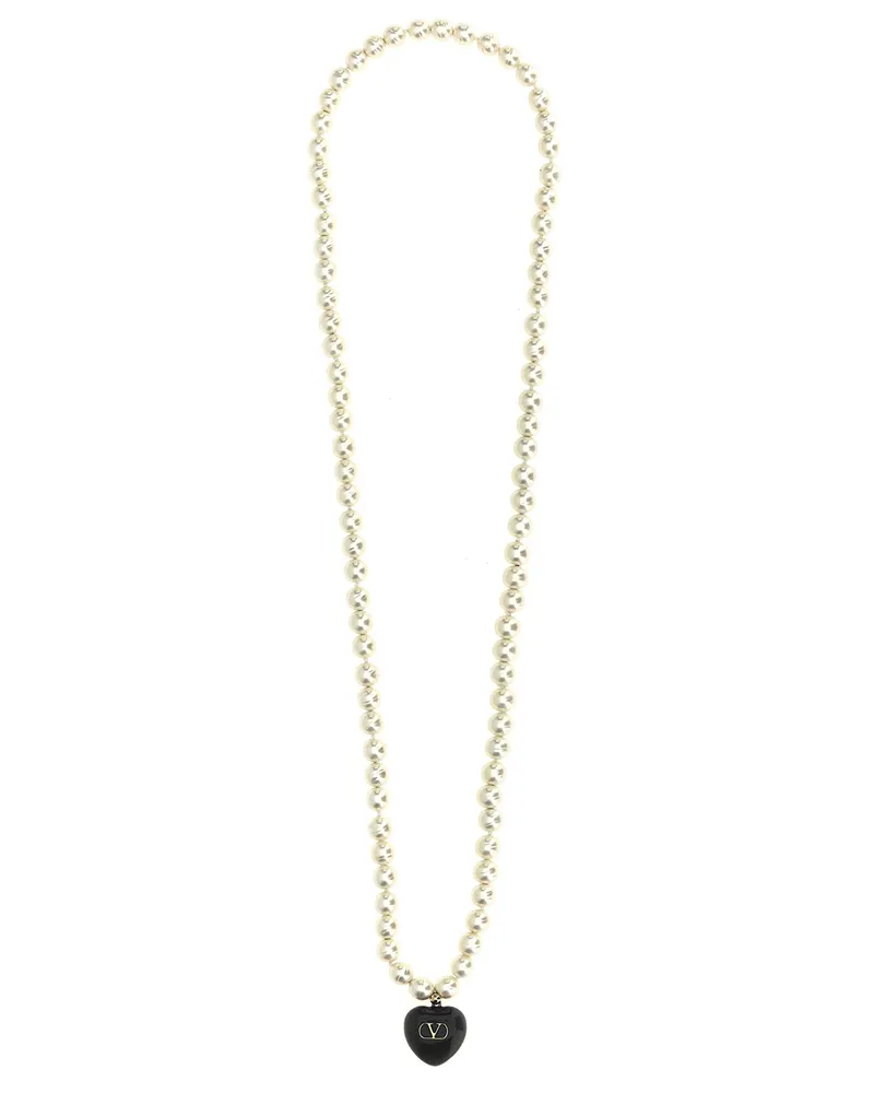 Valentino Garavani Valentino Garavani 'Coeur Royal' Halskette White