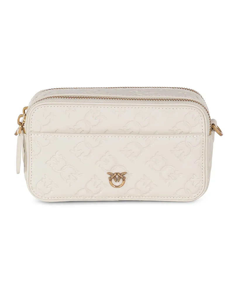 Pinko Camera Mini" -Tasche aus Leder Ivory