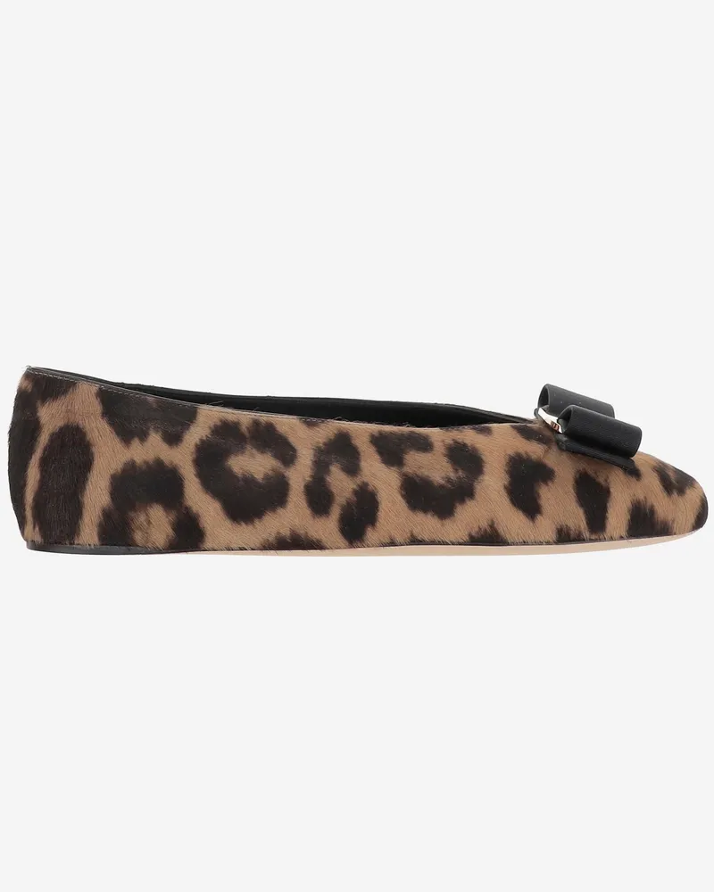 Ferragamo Vara Bow Ballerinas Red