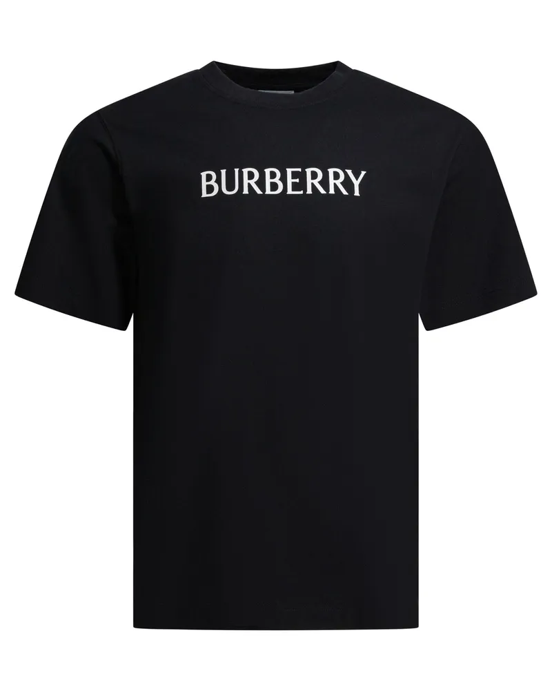 Burberry Baumwoll-T-Shirt mit Logo Black