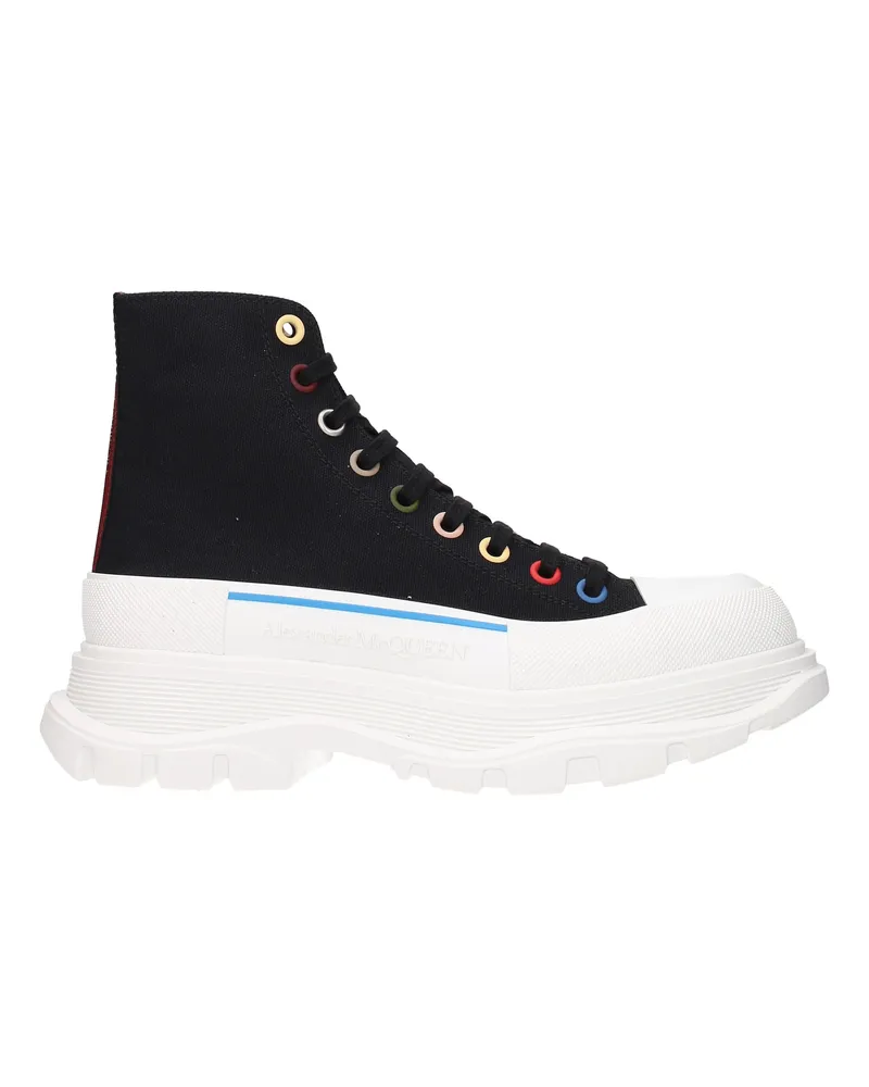 Alexander McQueen Herrens Stiefel aus schwarzem Stoff -