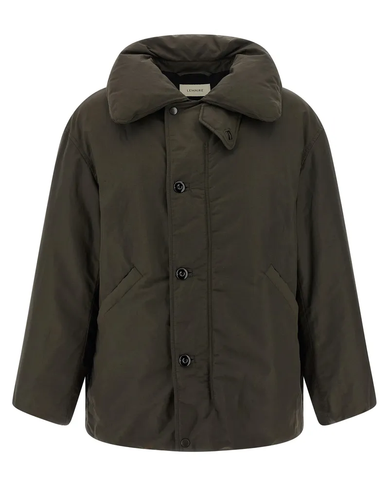 Christophe Lemaire Daunenjacke mit Blasenkragen Brown