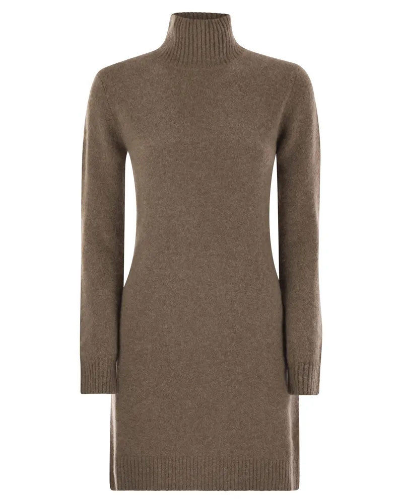 Max Mara Edison Stretch Cashmere Garnkleid Turtledove