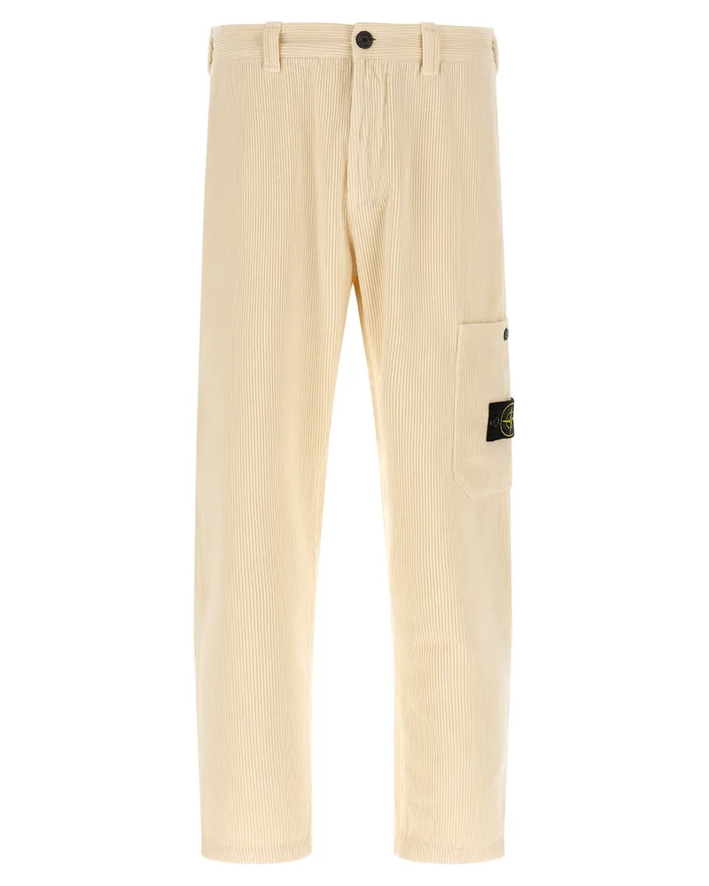 Stone Island Samt-Cargohose von Beige