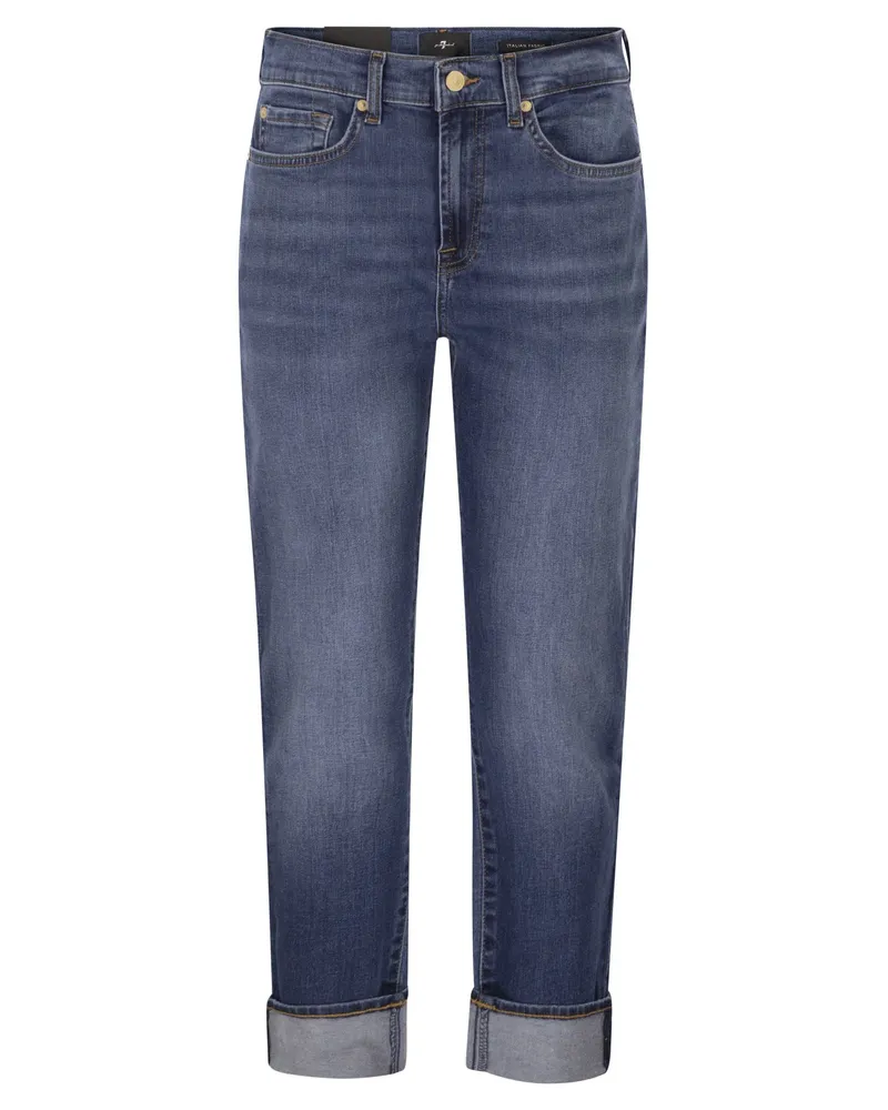 7 for all mankind Relaxed Skinny Boyfriend-Jeans mit mittlerer Taille Medium