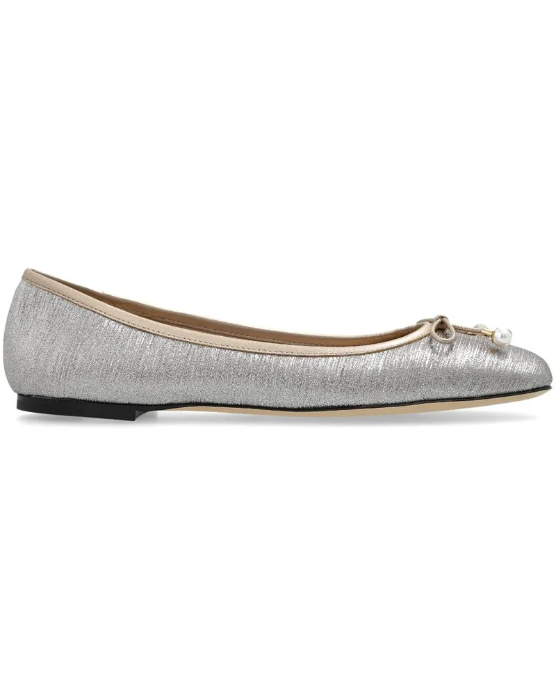 Jimmy Choo Elme Flat Leder Ballet Flats Flats Powder