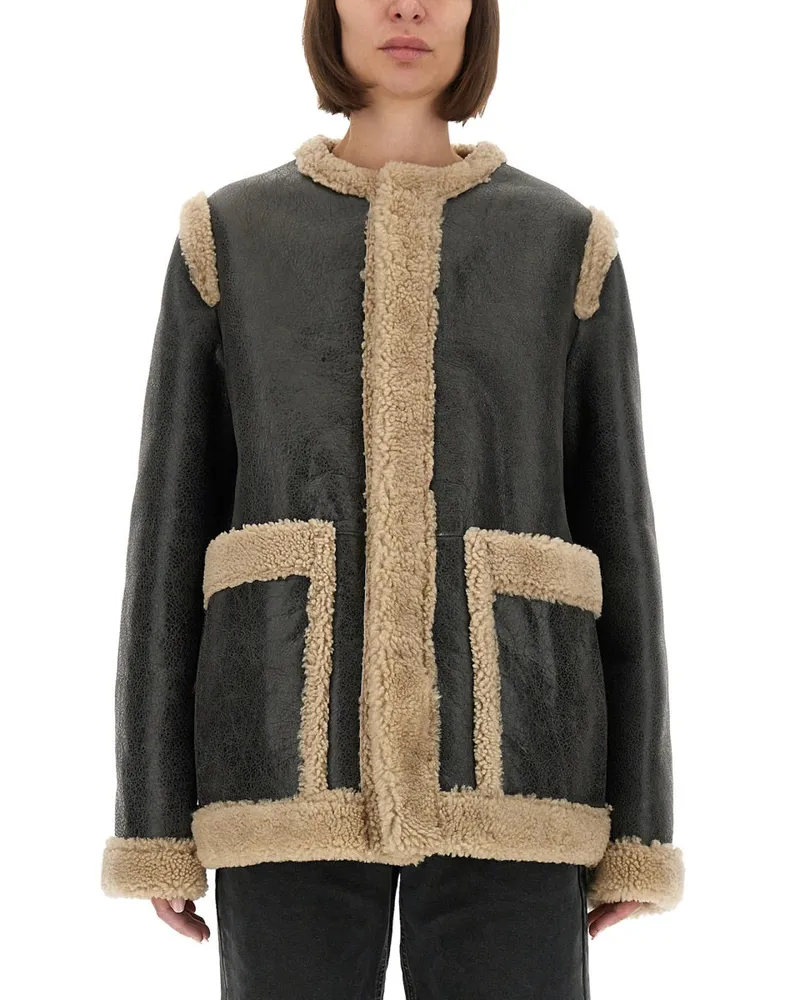 Maison Margiela Shearling Jacke Black
