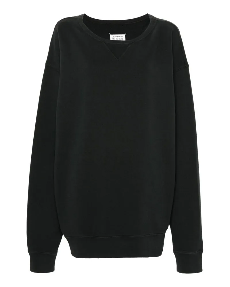 Maison Margiela Baumwolle Übergröße Sweatshirt Black