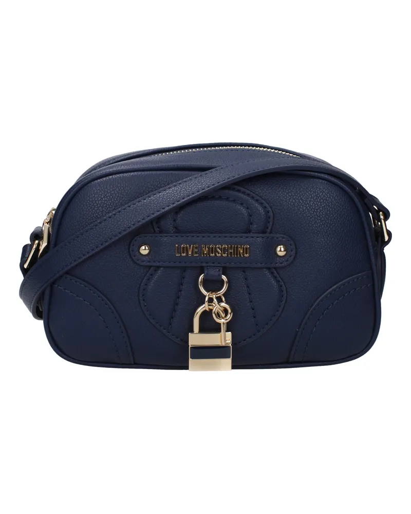 Moschino Damens Umhängetaschen Polyurethan Blau/Marineblau -