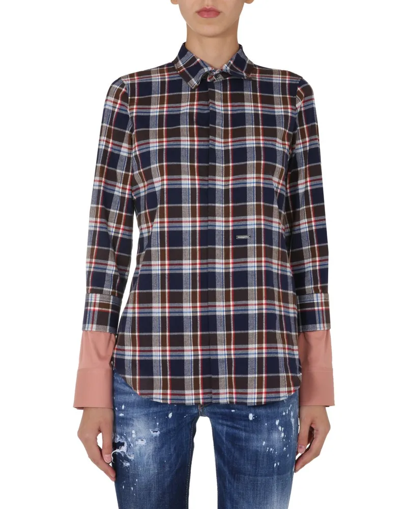 Dsquared2 Flanellhemd Blue
