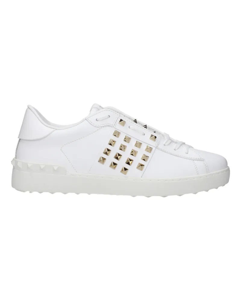 Valentino Garavani Herrens Weiße Ledersneaker -