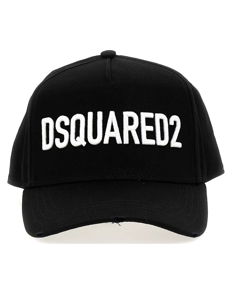 Dsquared2 DSQUORed2 Logo Stickerei Weiß