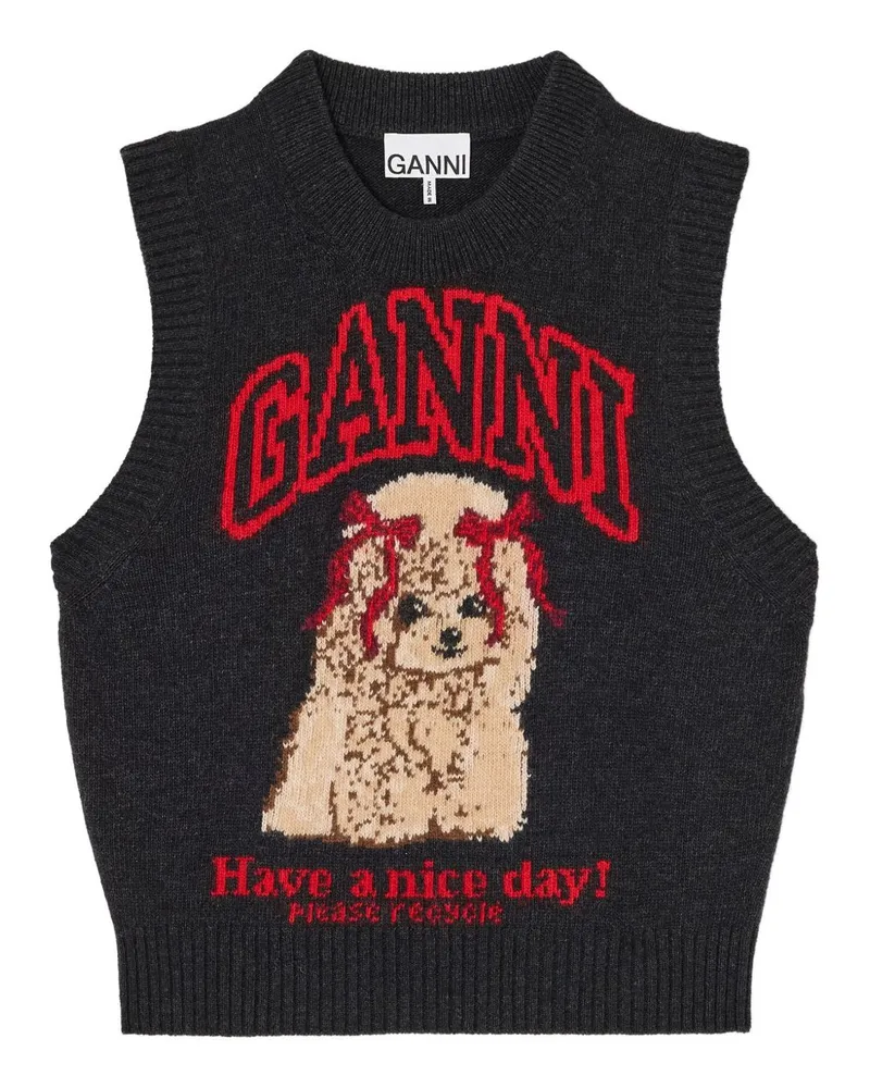 Ganni Wollweste Black