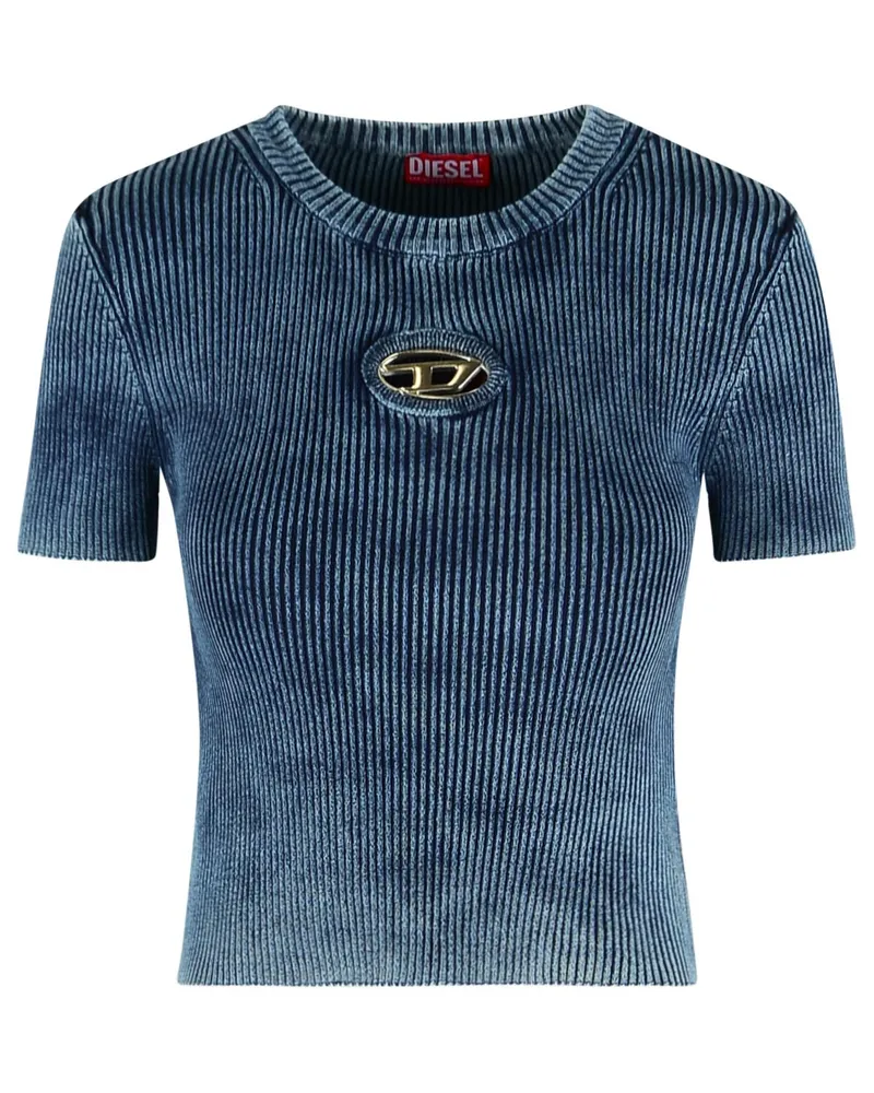 Diesel Anchor“ dunkelblaues Baumwoll-T-Shirt Blue