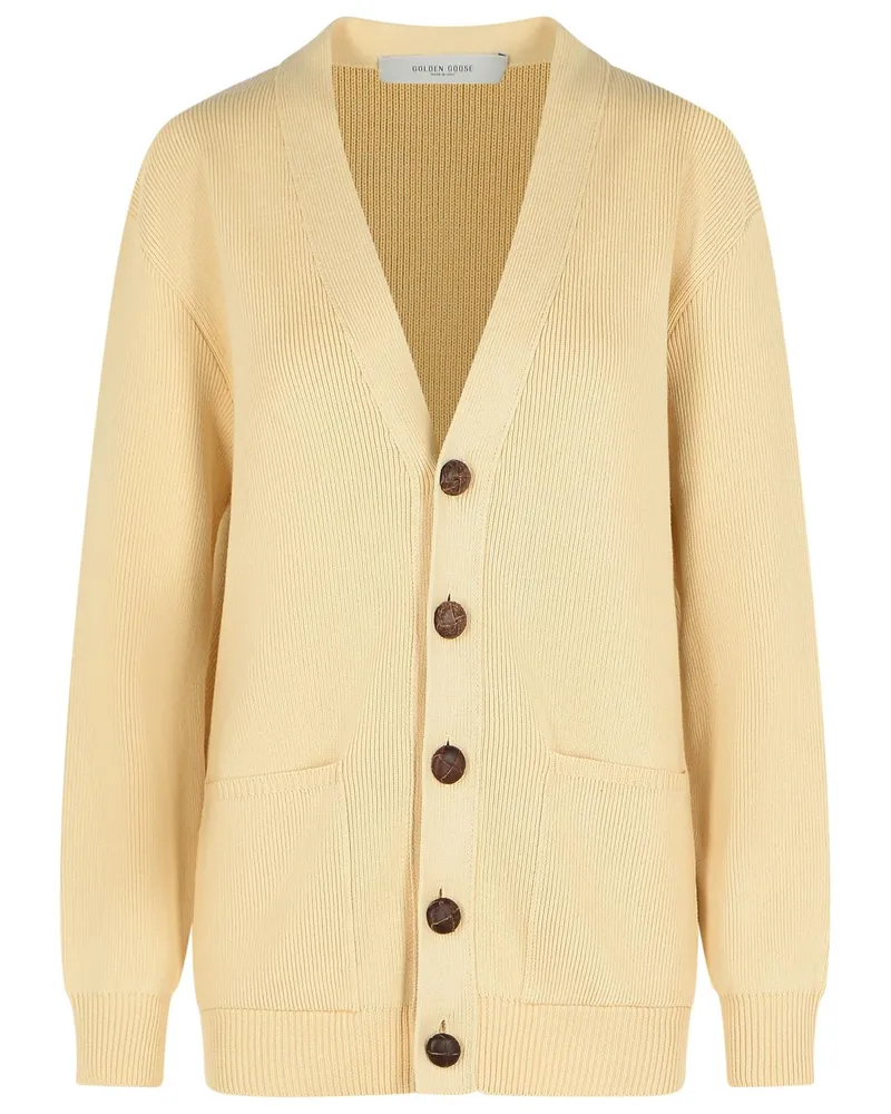 Golden Goose Goldener Gans Beige Baumwoll -Strickjacke Beige
