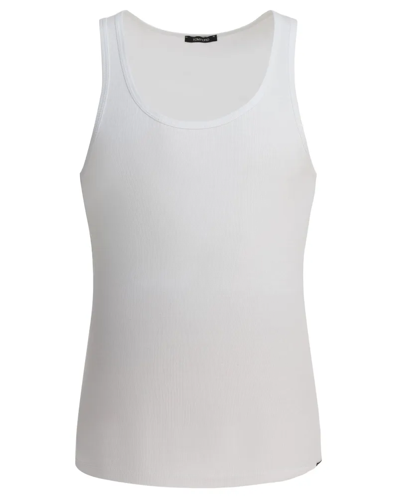 Tom Ford Tanktop aus Baumwolle und Modal White