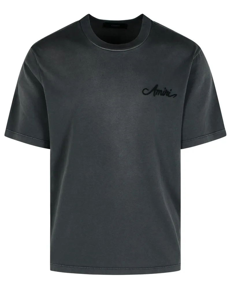 Amiri Bandana' schwarzes Baumwoll -T -Shirt Black