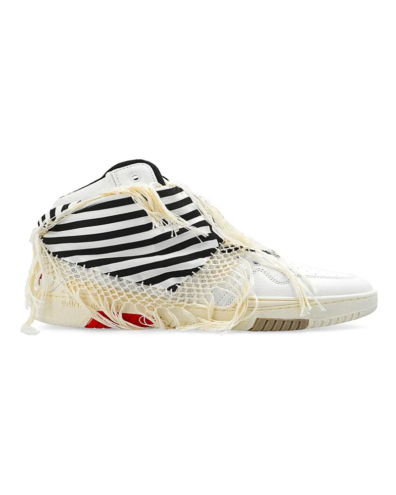 Saint Laurent Smith Leder -Turnschuhe Weiß