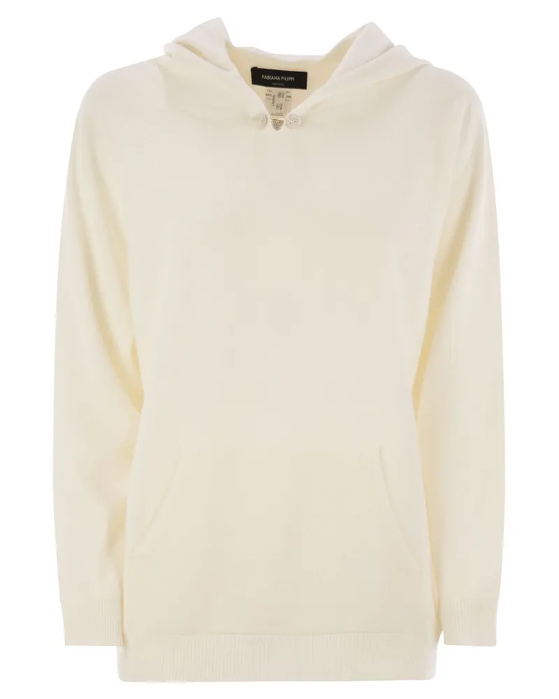 Fabiana Filippi Platinum Hoodie White