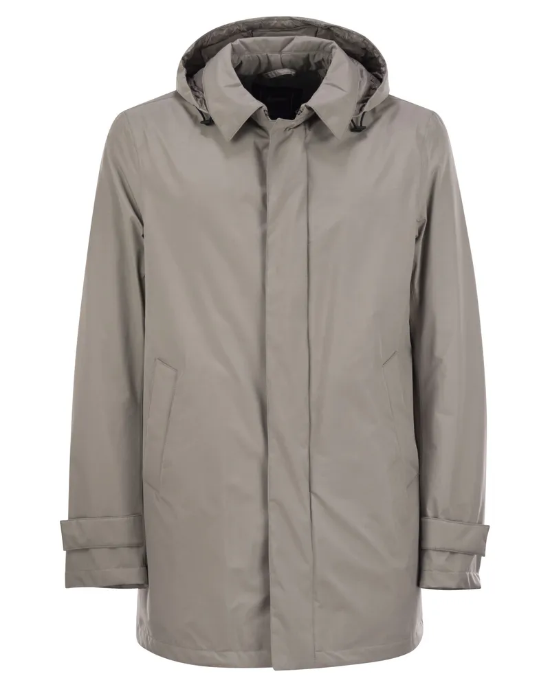 Herno Laminar 2 Schicht Goretex Mantel Turtledove