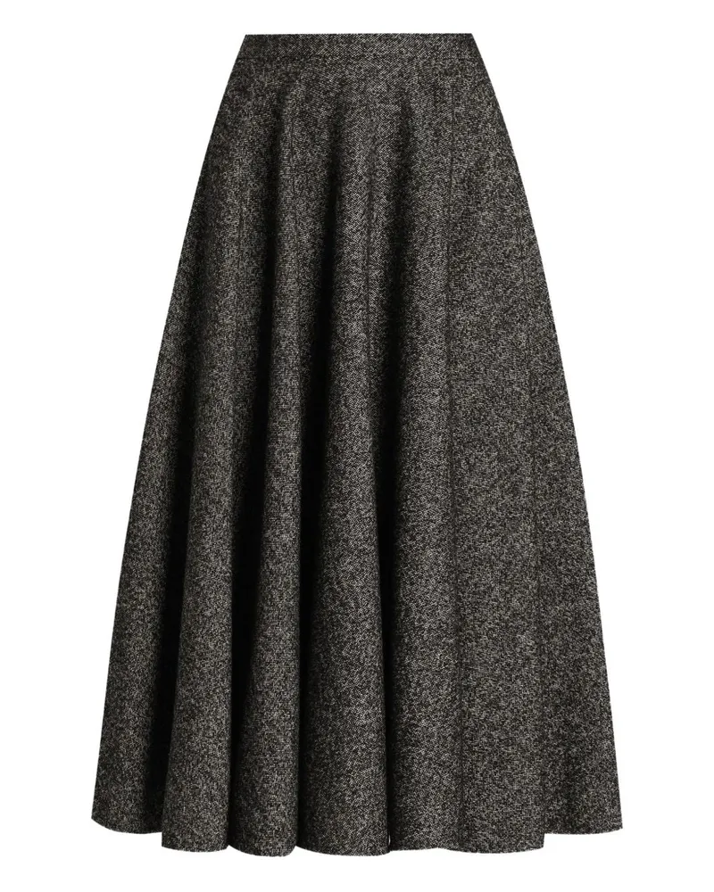 Dolce & Gabbana Wool Midi Rock Grey