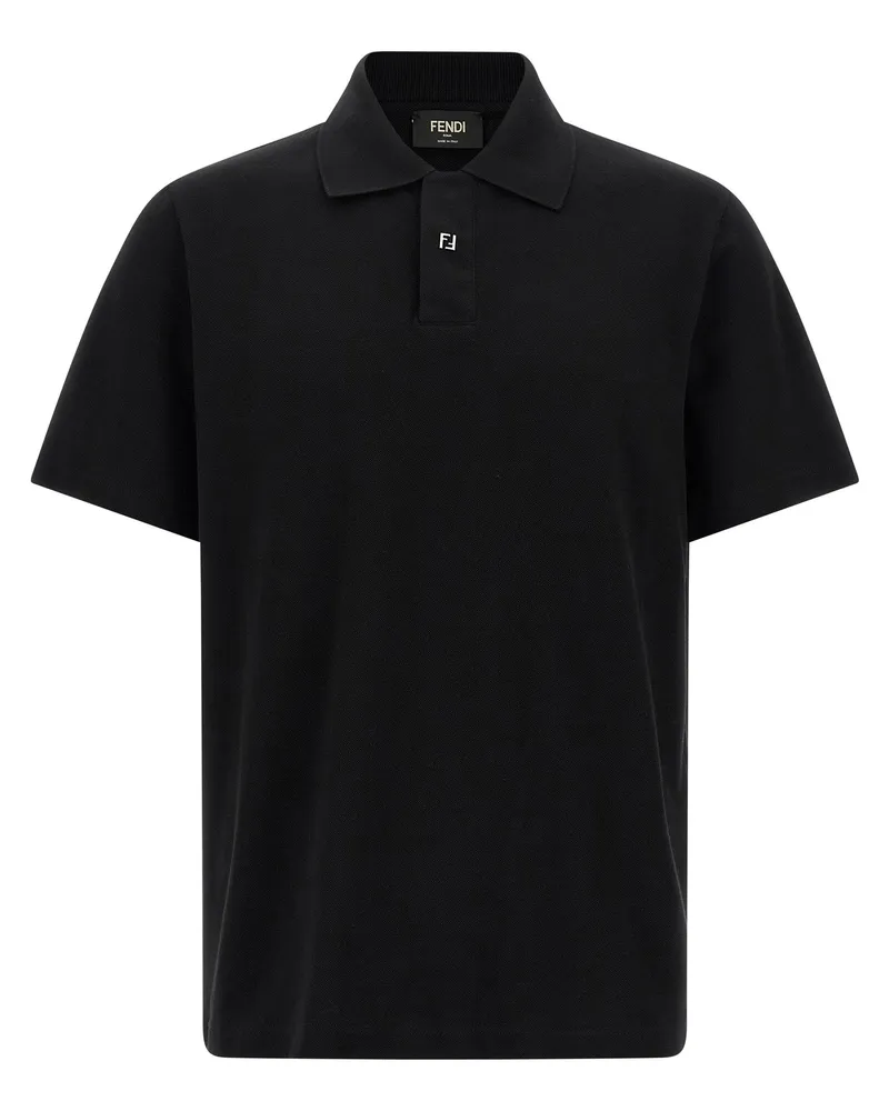 Fendi Piquet Polo -Hemd Black