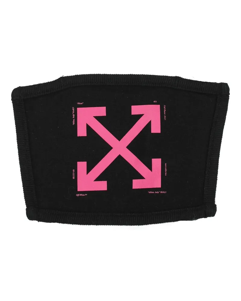 OFF-WHITE Off White Gesichtsmaske Damen Baumwolle Schwarz/Fuchsia -