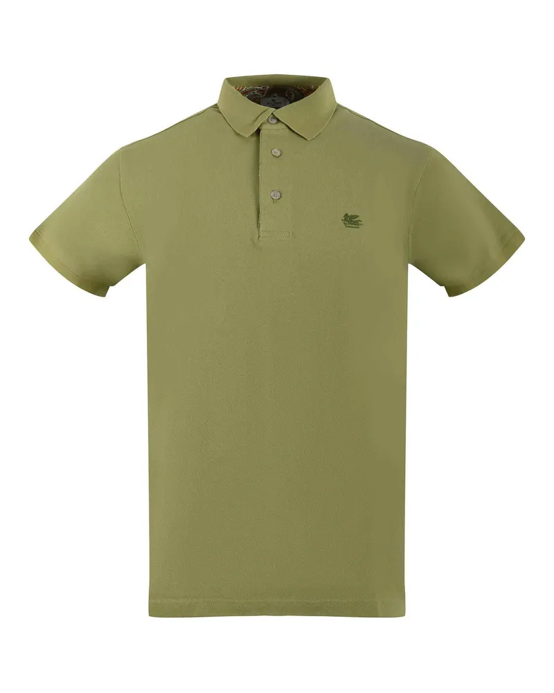 Etro Cotton Pique Polo -Hemd Verde