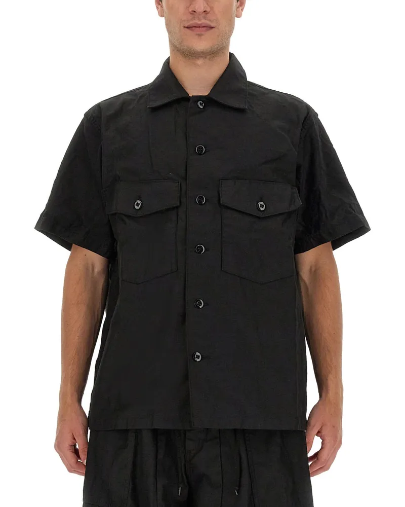 NEEDLES Nadeln normales Fit -Hemd Black