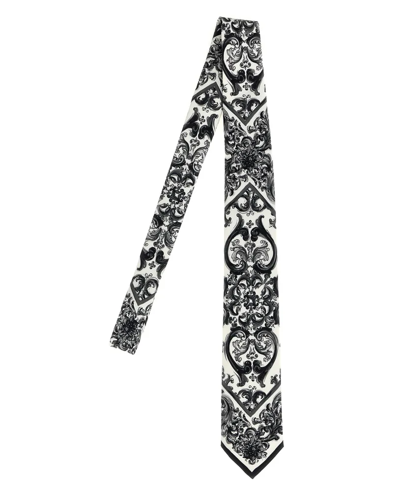 Dolce & Gabbana Maiolica' Printkrawatte White
