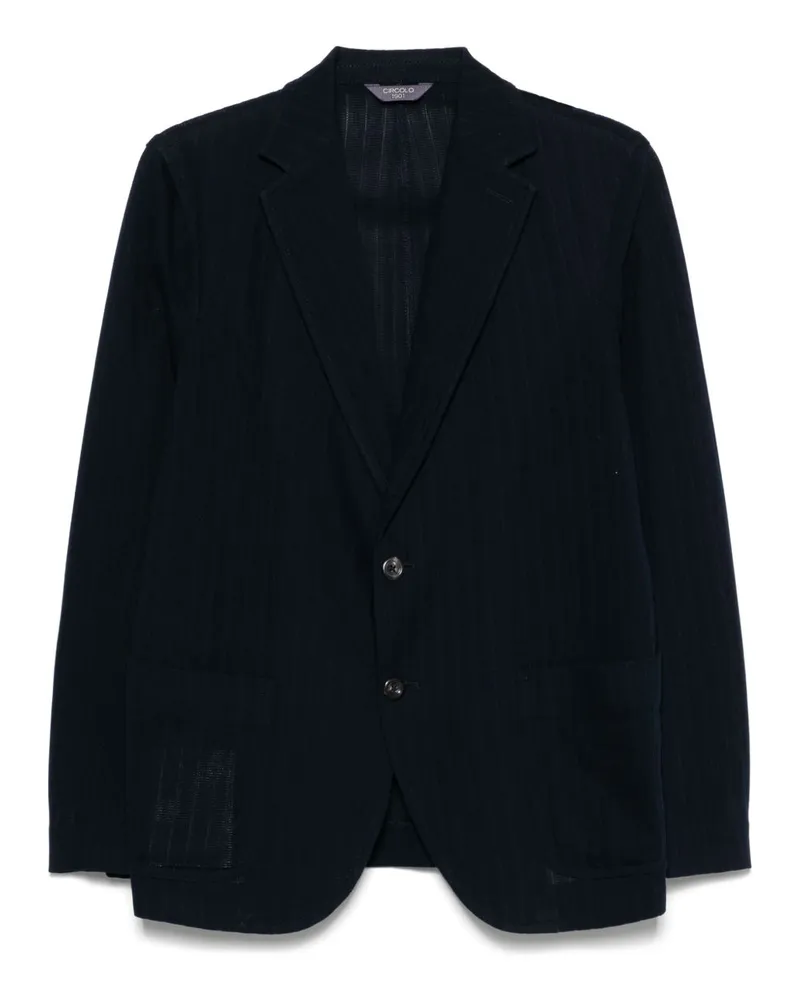 CIRCOLO 1901 Cotton Single Breasted Jacke Blue