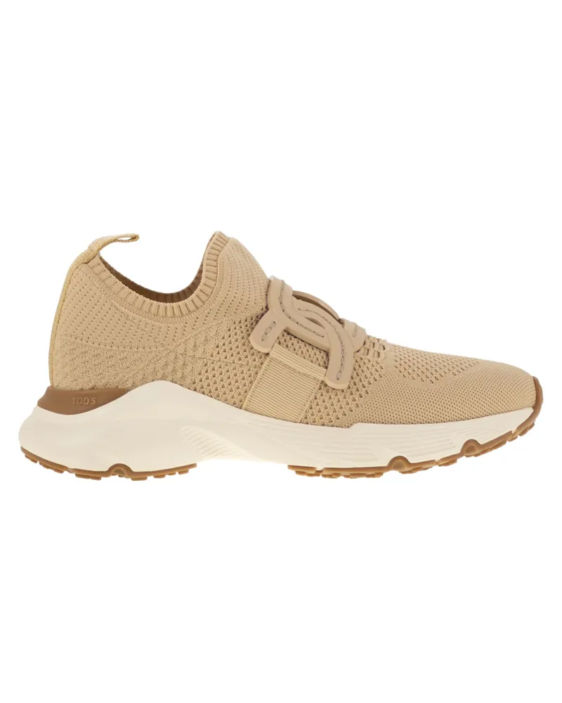 TOD'S Tod 's Kate Technische Stoff -Turnschuhe Beige