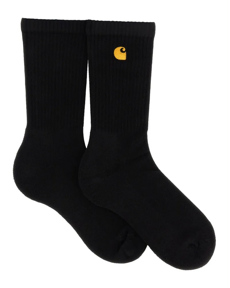 Carhartt WIP Calzini Con Ricamo Logo Black