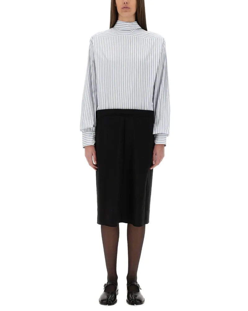 Maison Margiela invertiertes gestreiftes Hemd Hemd Multicolour