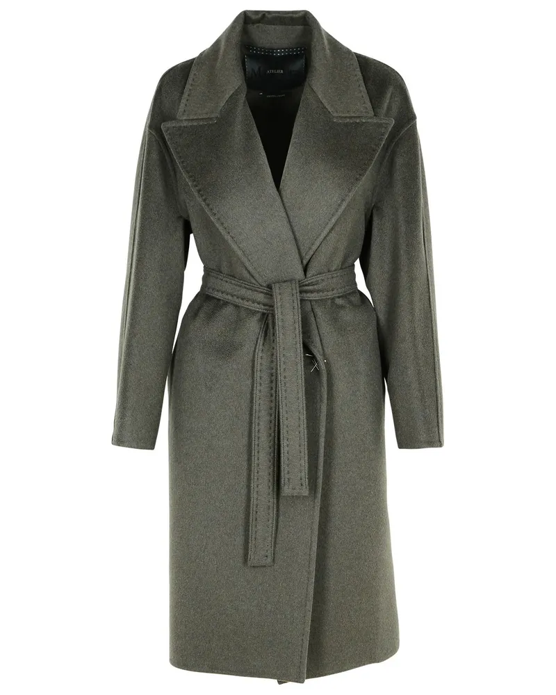 Max Mara Valle' Green Cashmere Mantel Green