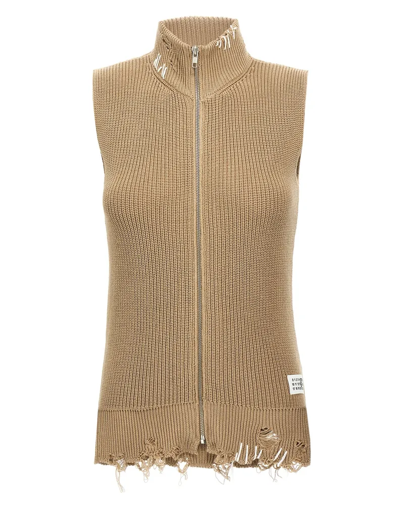 Maison Margiela zerstörte die Weste Beige