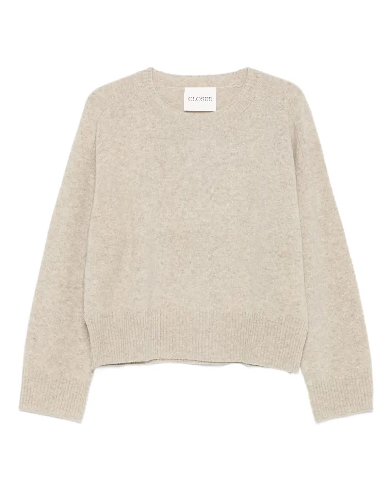 Closed Geschlossener Wollbesatzungsspringer Beige
