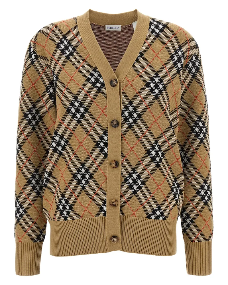 Burberry Cardigan Burberry Check Beige