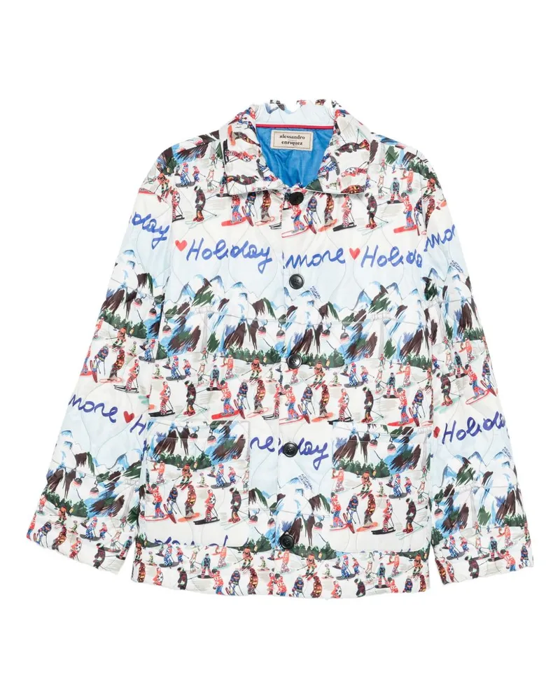 Alessandro Enriquez Bedruckte Steppjacke von Multicolour