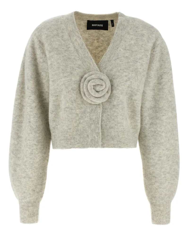 ROTATE Birger Christensen Dreh Birger Christensen 'Strick Puffsleeve' Cardigan Gray