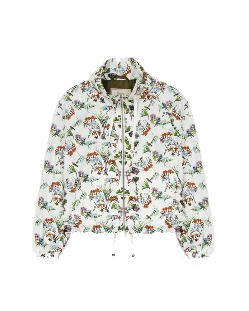 Herno Herno Blumendruckbomberjacke White
