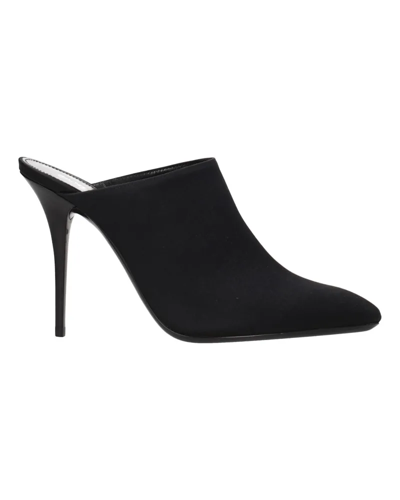 Saint Laurent Ascot Sandalen Damen Satin Schwarz -