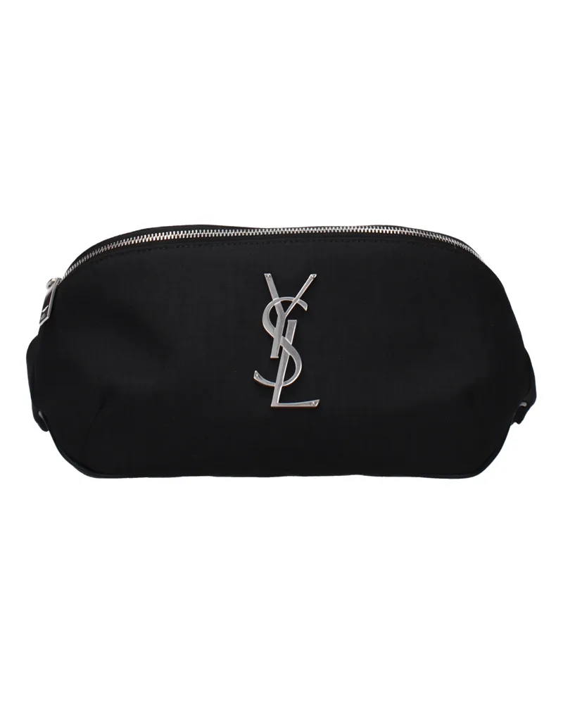 Saint Laurent Herrens Gürtel und Taschen aus schwarzem Stoff -