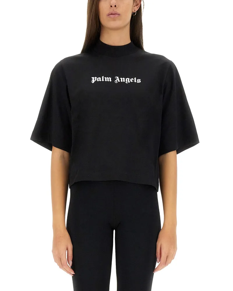 Palm Angels T -Shirt mit Logo Black