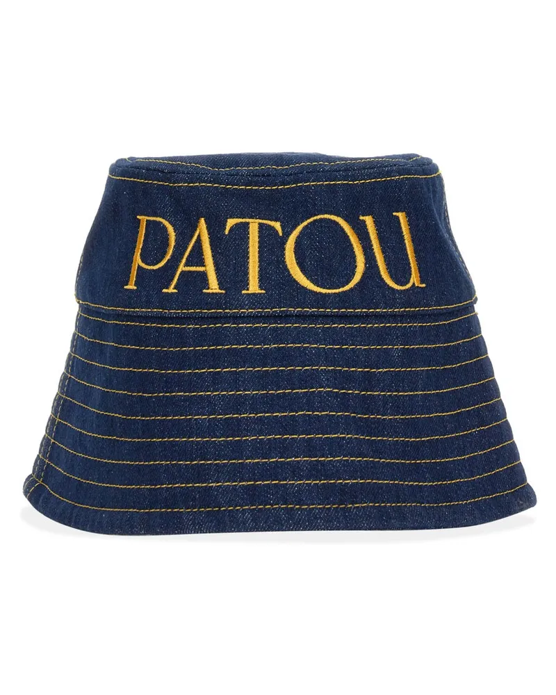 Patou Eimerhut mit Logo Blue