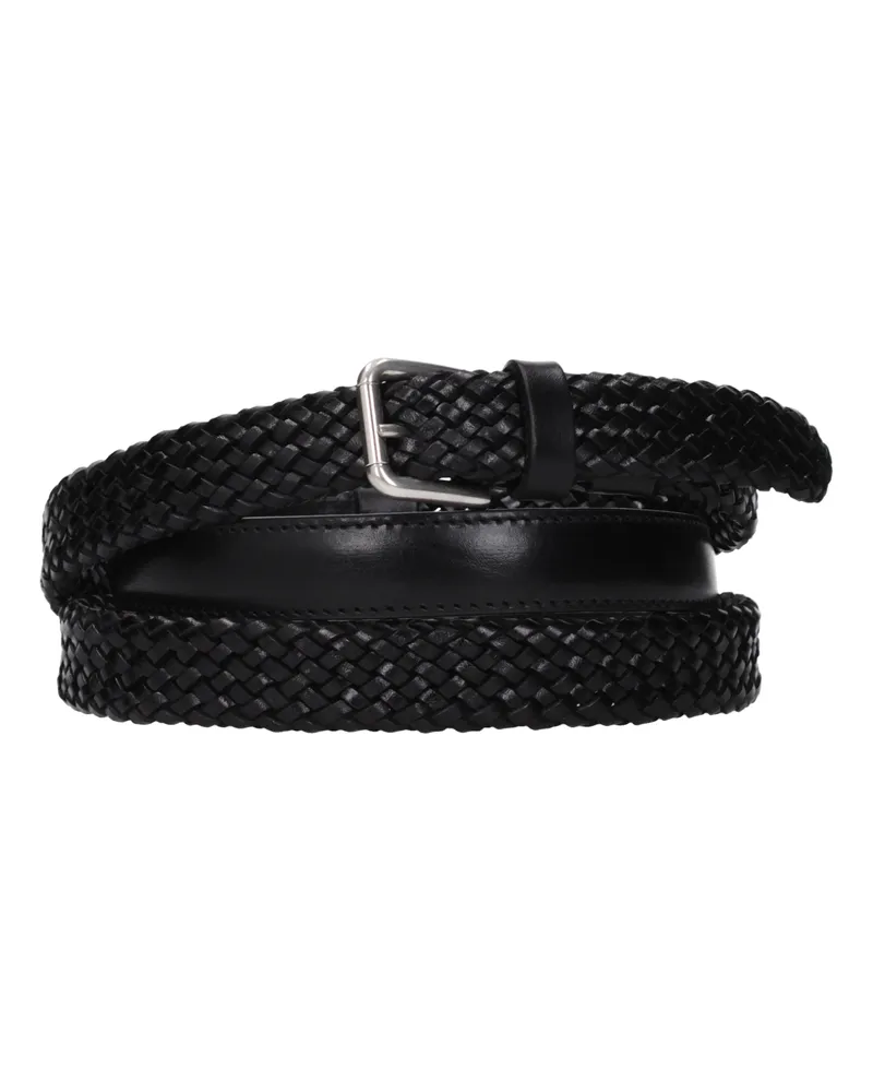 Dolce & Gabbana Dolce&Gabbana Herrens Schwarzer Ledergürtel -