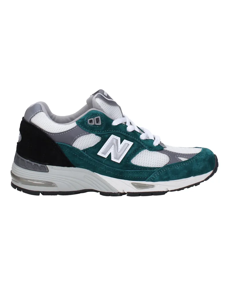 New Balance 991 Damens Turnschuhe aus grünem Stoff -