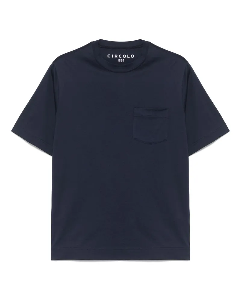 CIRCOLO 1901 Baumwoll -T -Shirt Blue