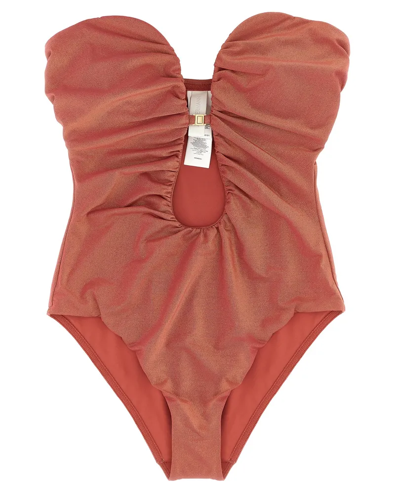 Zimmermann Rhiannon Deep Tunge' One Piece Badeanzug Pink